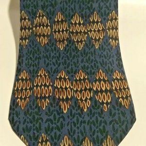 BROOKS BROTHERS MENS NECKTIE SILK BLUE BROWN TIE